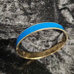 Blue Enamel Gold tone bracelet